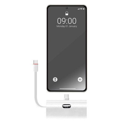Kieszonkowy powerbank ze złączem USB-C Forcell F-Energy Power Plug F5K3 5000 mAh PD 20W – Biały