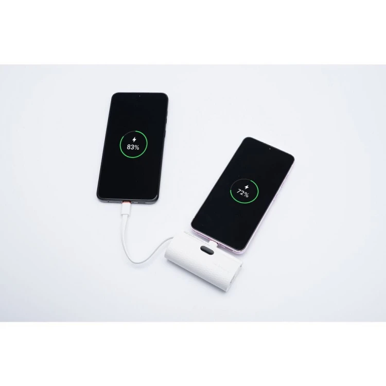 Kieszonkowy powerbank ze złączem USB-C Forcell F-Energy Power Plug F5K3 5000 mAh PD 20W – Biały