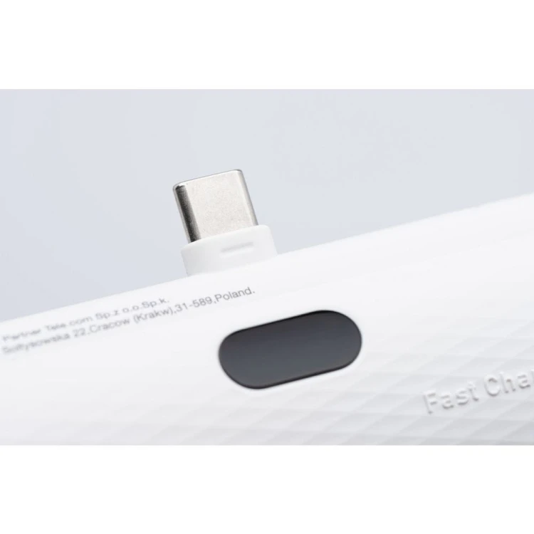 Kieszonkowy powerbank ze złączem USB-C Forcell F-Energy Power Plug F5K3 5000 mAh PD 20W – Biały