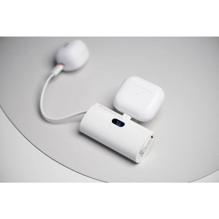 Kieszonkowy powerbank ze złączem USB-C Forcell F-Energy Power Plug F5K3 5000 mAh PD 20W – Biały