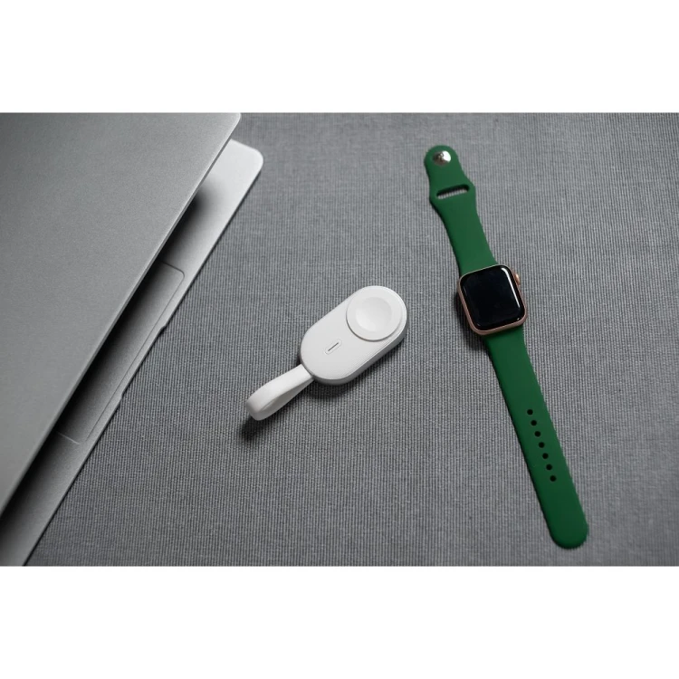 Kompaktowy powerbank do Apple Watch Forcell F-Energy Mini Power Watch 1200 mAh z kablem USB-C – Biały