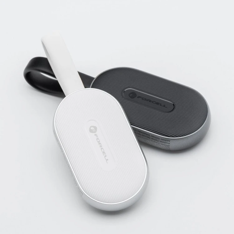 Kompaktowy powerbank do Apple Watch Forcell F-Energy Mini Power Watch 1200 mAh z kablem USB-C – Biały