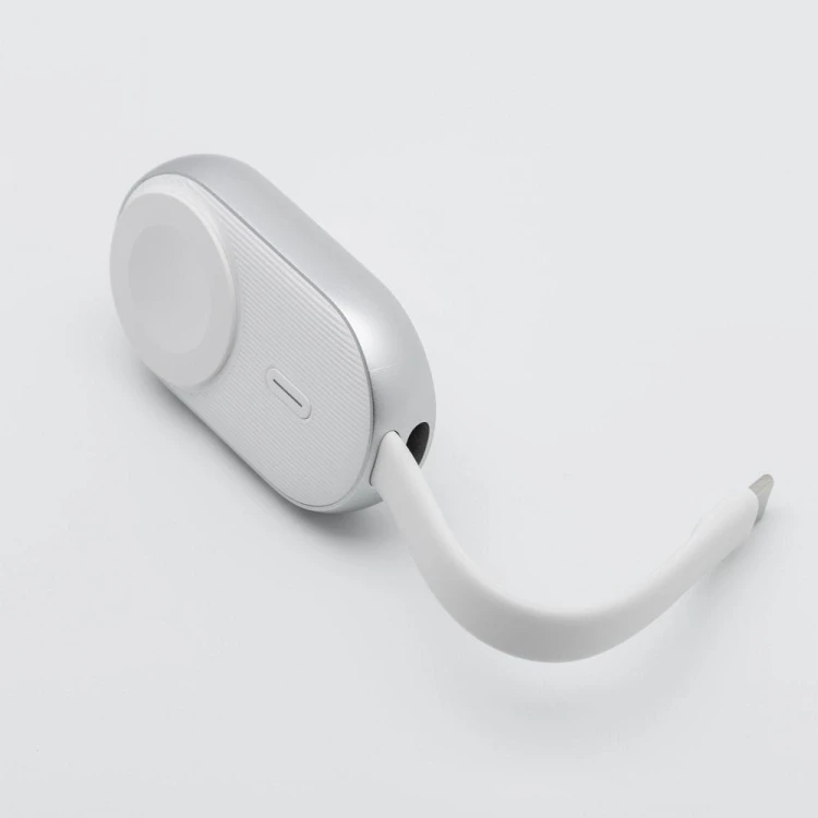 Kompaktowy powerbank do Apple Watch Forcell F-Energy Mini Power Watch 1200 mAh z kablem USB-C – Biały