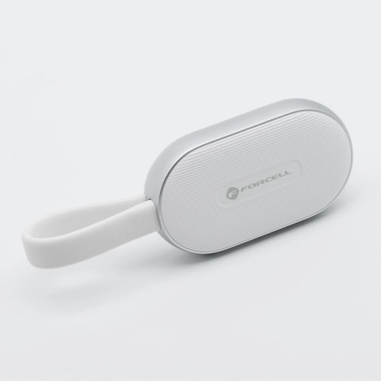 Kompaktowy powerbank do Apple Watch Forcell F-Energy Mini Power Watch 1200 mAh z kablem USB-C – Biały
