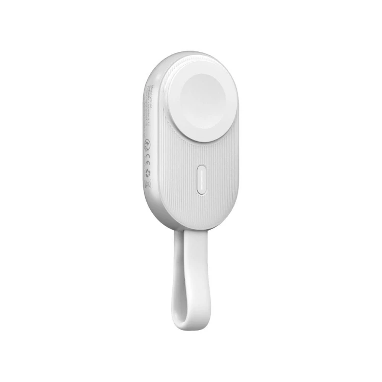 Kompaktowy powerbank do Apple Watch Forcell F-Energy Mini Power Watch 1200 mAh z kablem USB-C – Biały