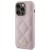 Etui Guess iPhone 15 Pro Quilted Metal Logo Różowe - Pikowany Pokrowiec