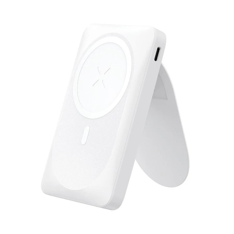 Powerbank z MagSafe i podpórką Forcell F-Energy MagStand F10K2 10000 mAh PD 20W QC 3.0 – Biały