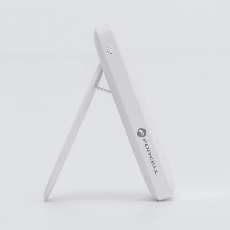 Powerbank z MagSafe i podpórką Forcell F-Energy MagStand F10K2 10000 mAh PD 20W QC 3.0 – Biały