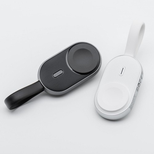 Kompaktowy powerbank do Apple Watch Forcell F-Energy Mini Power Watch 1200 mAh z kablem USB-C – Czarny