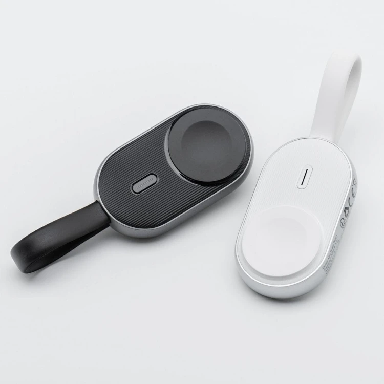 Kompaktowy powerbank do Apple Watch Forcell F-Energy Mini Power Watch 1200 mAh z kablem USB-C – Czarny