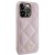 Etui Guess iPhone 15 Pro Quilted Metal Logo Różowe - Pikowany Pokrowiec