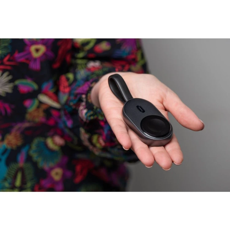 Kompaktowy powerbank do Apple Watch Forcell F-Energy Mini Power Watch 1200 mAh z kablem USB-C – Czarny