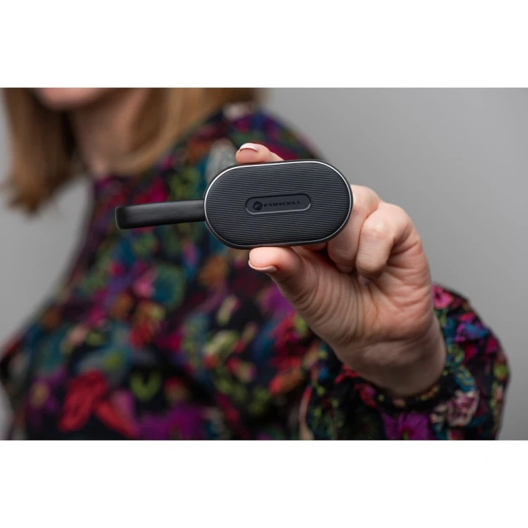 Kompaktowy powerbank do Apple Watch Forcell F-Energy Mini Power Watch 1200 mAh z kablem USB-C – Czarny