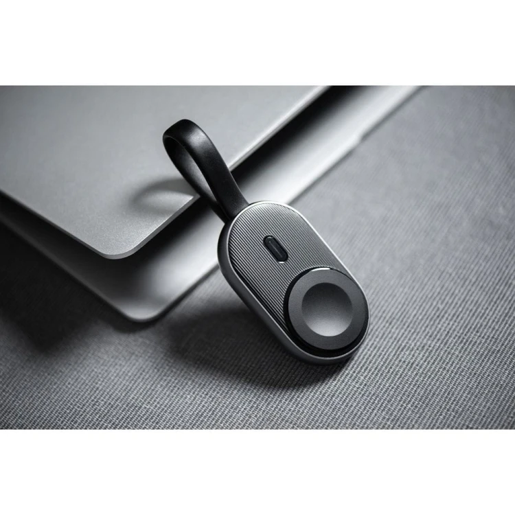 Kompaktowy powerbank do Apple Watch Forcell F-Energy Mini Power Watch 1200 mAh z kablem USB-C – Czarny