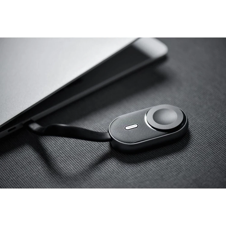 Kompaktowy powerbank do Apple Watch Forcell F-Energy Mini Power Watch 1200 mAh z kablem USB-C – Czarny