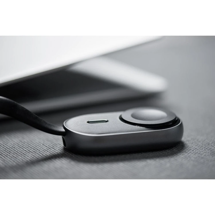 Kompaktowy powerbank do Apple Watch Forcell F-Energy Mini Power Watch 1200 mAh z kablem USB-C – Czarny