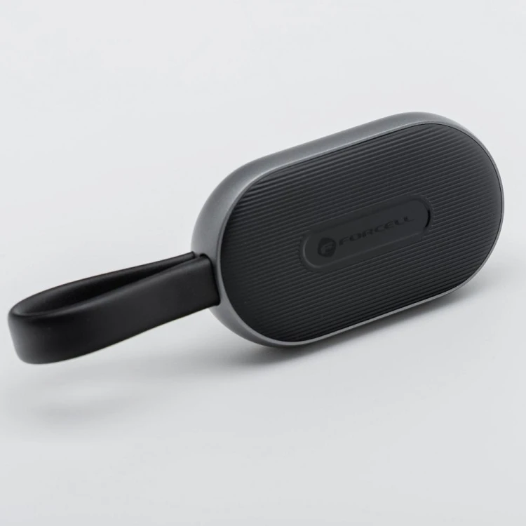 Kompaktowy powerbank do Apple Watch Forcell F-Energy Mini Power Watch 1200 mAh z kablem USB-C – Czarny