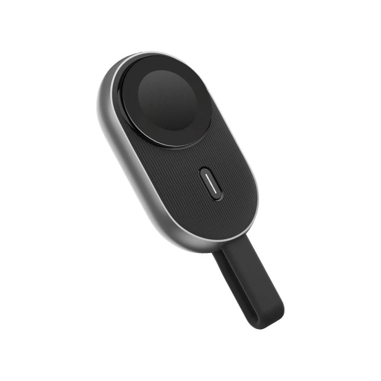 Kompaktowy powerbank do Apple Watch Forcell F-Energy Mini Power Watch 1200 mAh z kablem USB-C – Czarny