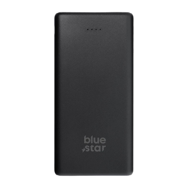 Niezawodny i smukły powerbank Blue Star W1061 10000 mAh 2A z kablem USB-C – Czarny