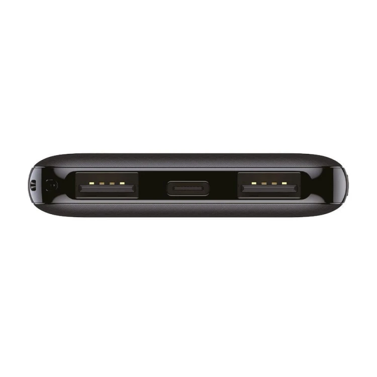 Kompaktowy i smukły powerbank Blue Star W0539 5000 mAh 2A z kablem USB-C – Czarny