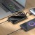 Kompaktowy powerbank 4w1 Hoco Q37 10000 mAh PD 20W / QC 22.5W z wbudowanymi kablami USB-C i Lightning – Czarny