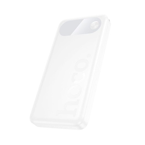 Smukły powerbank Hoco J154 10000 mAh PD 20W / QC 22.5W z wyświetlaczem LCD – Biały