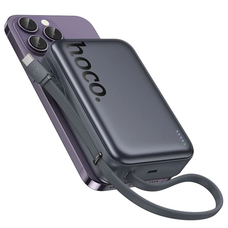 Potężny powerbank z MagSafe Hoco Q44A 20000 mAh PD 45W QC do smartfonów i laptopów – Czarny
