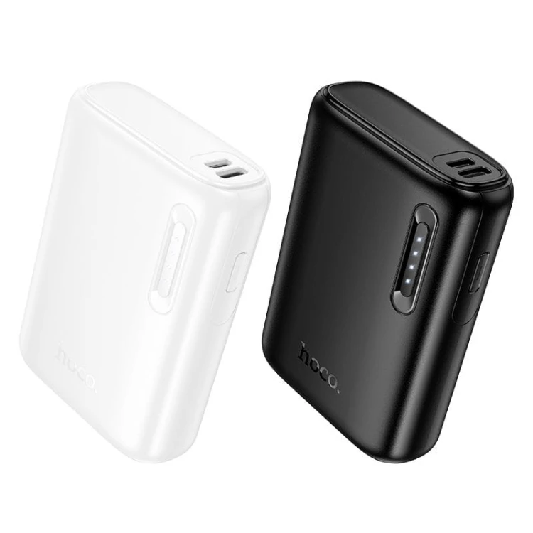 Kompaktowy powerbank kieszonkowy Hoco J158 5000 mAh 2A z wskaźnikiem LED – Czarny