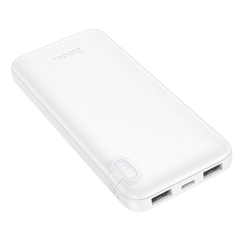 Ultrasmukły powerbank Hoco J128 10000 mAh 2A z wskaźnikiem LED – Biały