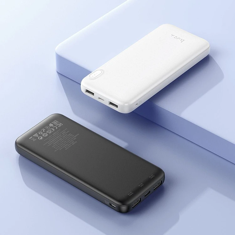 Ultrasmukły powerbank Hoco J128 10000 mAh 2A z wskaźnikiem LED – Biały