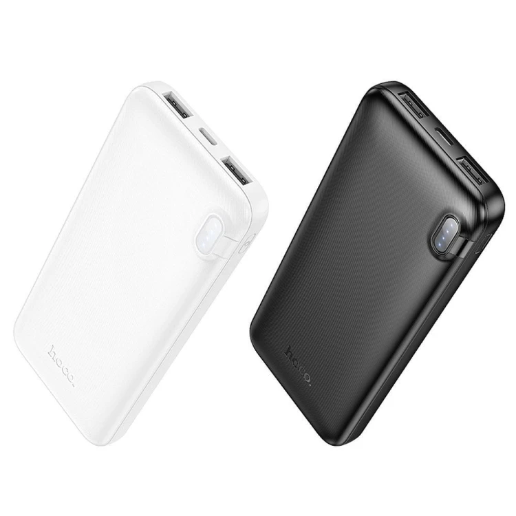 Ultrasmukły powerbank Hoco J128 10000 mAh 2A z wskaźnikiem LED – Biały