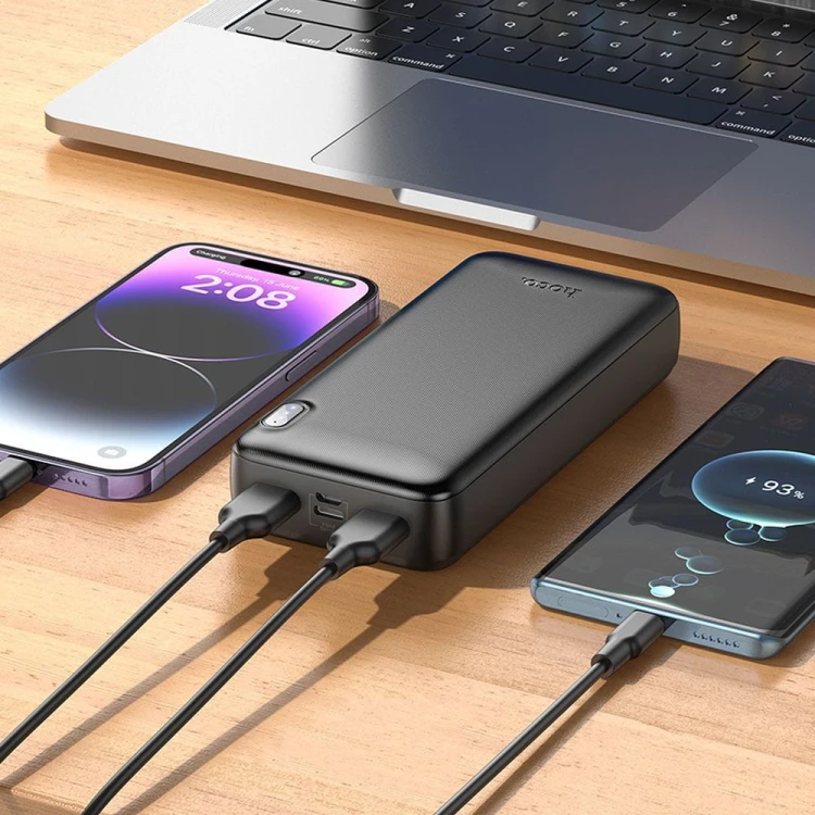 Potężny powerbank Hoco J128A 20000 mAh 2A z bezpiecznym ogniwem LiFePO4 – Czarny