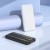 Uniwersalny powerbank Hoco J118 10000 mAh 2A z wbudowanymi kablami USB-C i Lightning – Czarny