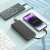 Uniwersalny powerbank Hoco J118 10000 mAh 2A z wbudowanymi kablami USB-C i Lightning – Czarny