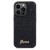 Etui Guess iPhone 14 Pro Disco Metal Script Czarne - Pokrowiec z Kryształkami