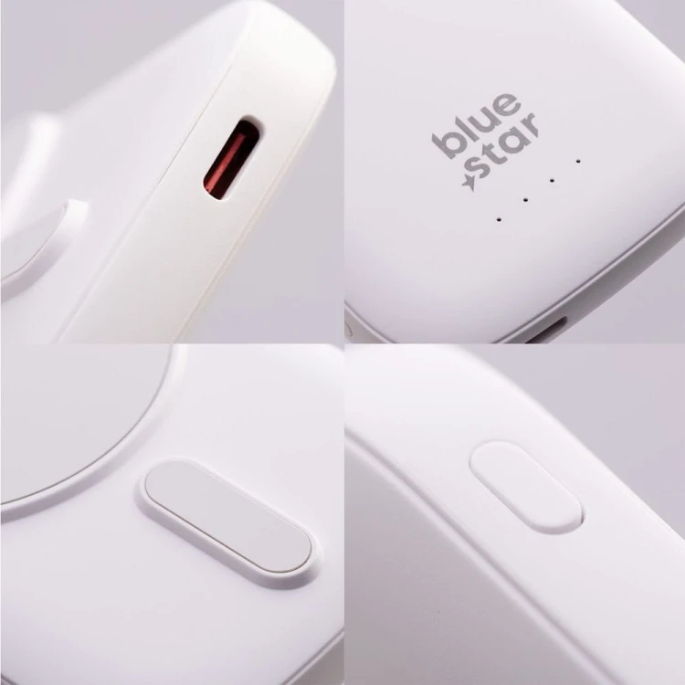 Ultra-lekki powerbank z MagSafe Blue Star Slim DG-P8 5000 mAh PD 20W – Biały
