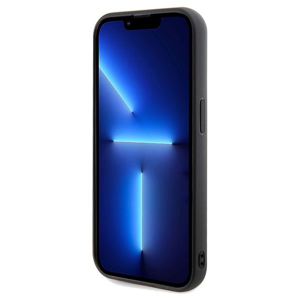Etui Guess iPhone 14 Pro Disco Metal Script Czarne - Pokrowiec z Kryształkami
