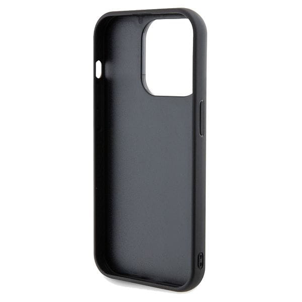 Etui Guess iPhone 14 Pro Disco Metal Script Czarne - Pokrowiec z Kryształkami