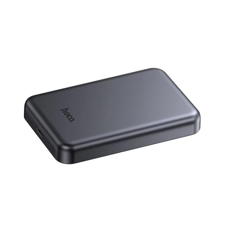 Kompaktowy powerbank z MagSafe Hoco J160 5000 mAh 2A z wejściem Lightning i USB-C – Szary