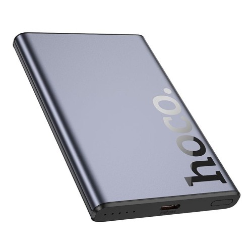 Ultra-smukły aluminiowy powerbank z MagSafe Hoco Q32 5000 mAh PD 20W QC – Szary