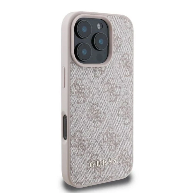 Etui Guess iPhone 16 Pro Max PU 4G Classic Różowe - Oryginalny Pokrowiec