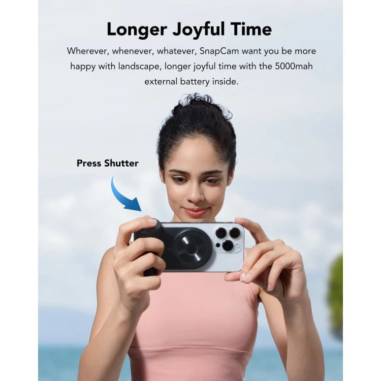 Innowacyjny powerbank 3w1 Veger Tourist (W0569) 5000 mAh PD / QC 3.0 20W z MagSafe i uchwytem fotograficznym Bluetooth – Czarny