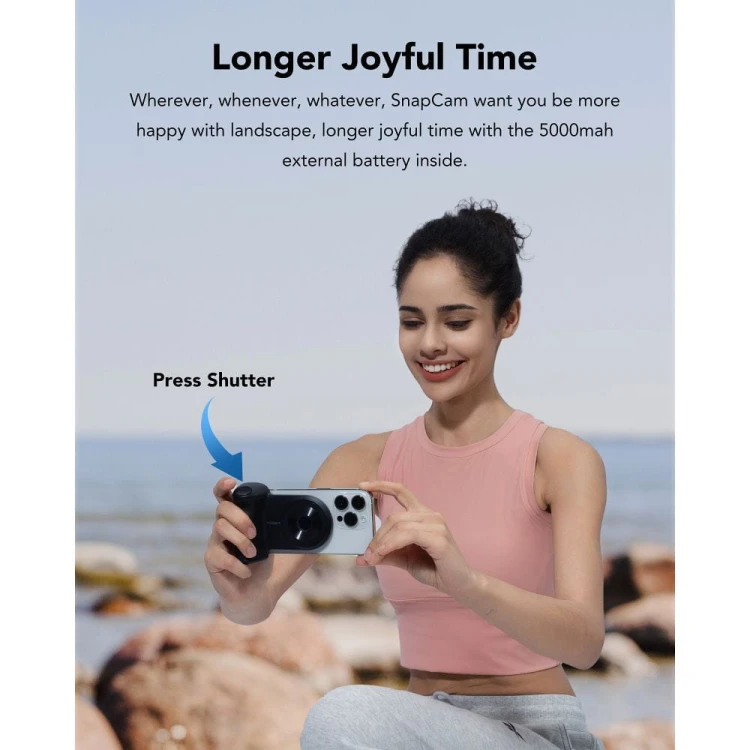 Innowacyjny powerbank 3w1 Veger Tourist (W0569) 5000 mAh PD / QC 3.0 20W z MagSafe i uchwytem fotograficznym Bluetooth – Czarny