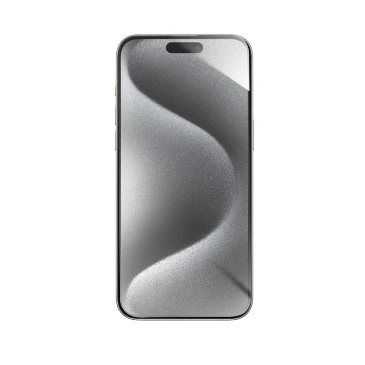 Niepękające szkło hybrydowe 5D na cały ekran Forcell Flexible do iPhone 15 Pro Max – Czarne Ramki