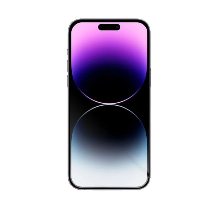 Niepękające szkło hybrydowe 5D na cały ekran Forcell Flexible do iPhone 14 Pro Max – Czarne Ramki