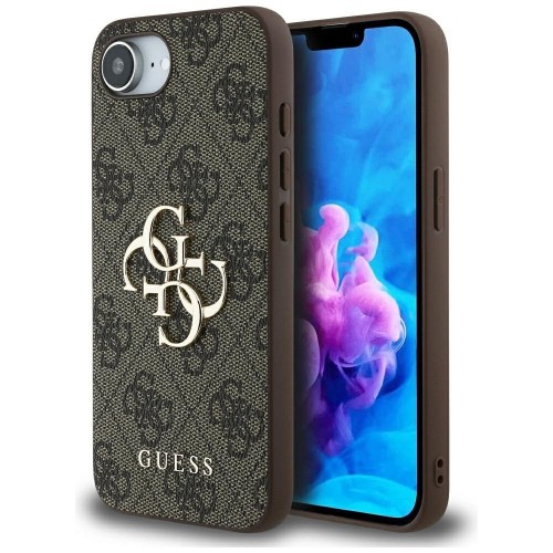 Etui Guess iPhone 16e / SE 4 2025 4G Big Logo Brązowe - Oryginalny Pokrowiec