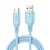 Elastyczny kabel silikonowy USB-A do USB-C Forcell F-Energy C342 66W 3A 1 m – Niebieski