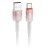 Pancerny kabel w oplocie nylonowym USB-A do USB-C Forcell F-Energy C352 66W 3A 1 m – Biały z gradientem
