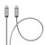 Pancerny kabel w oplocie ze stali nierdzewnej USB-C do USB-C Forcell F-Energy C237 60W 3A 2 m – Srebrny