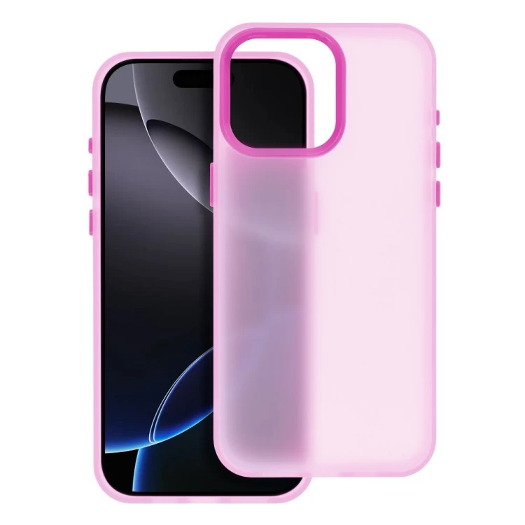 Hybrydowe etui ochronne do iPhone 17 Pro Max / 18 Pro Max Sappy z matowymi pleckami – Różowe